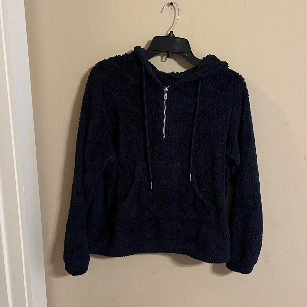 Navy blue quarter zip hoodie